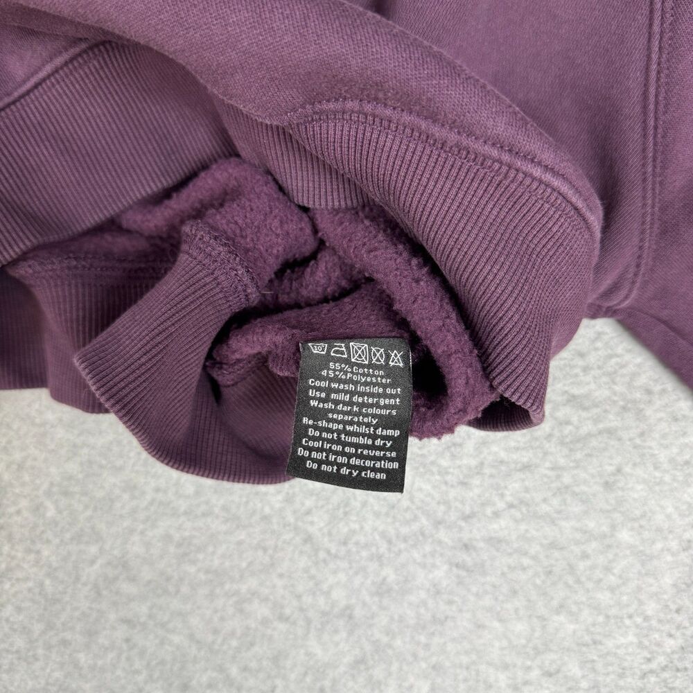 Women's Cropped Plum Colored Athleticwear Long Sleeve Hoodie - Small - Picture 7 of 7